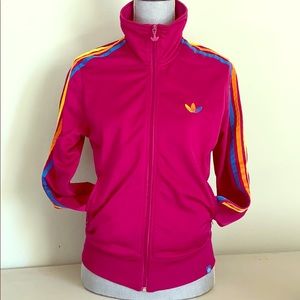 Adidas magenta track jacket
